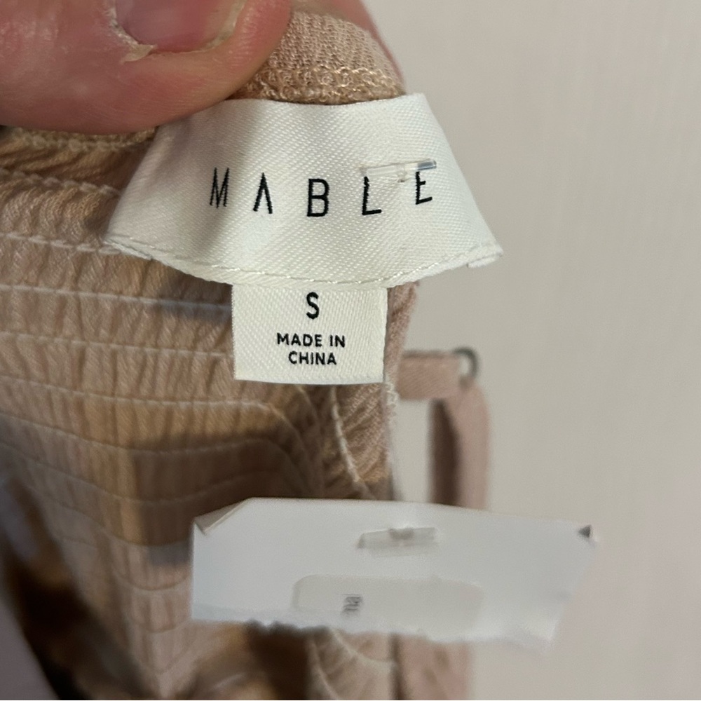 MARBLE | Tan Strappy Dress | Size Small - Picture 4 of 5